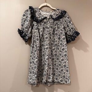 NWT Doen Navy and White Floral Kids Dress